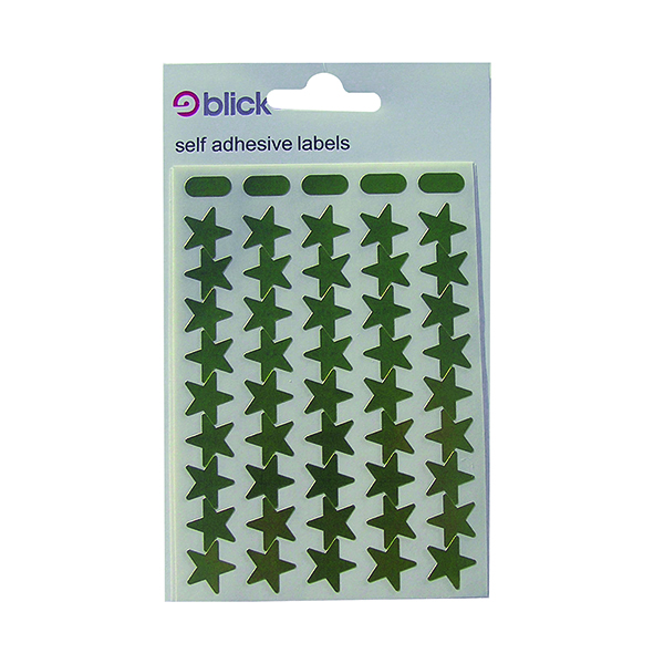 Coloured Labels Blick Metallic Stars 14mm 135 Per Bag Gold (2700 Pack) RS025351