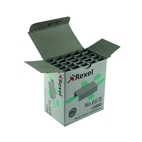 Rexel No. 66 8mm Staples (5000 Pack) 06065
