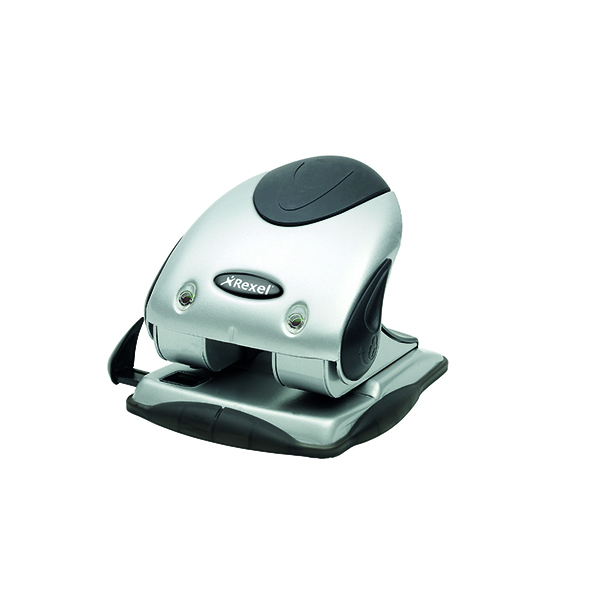 2Hole Rexel Precision P240 Hole Punch Silver/Black 2100748