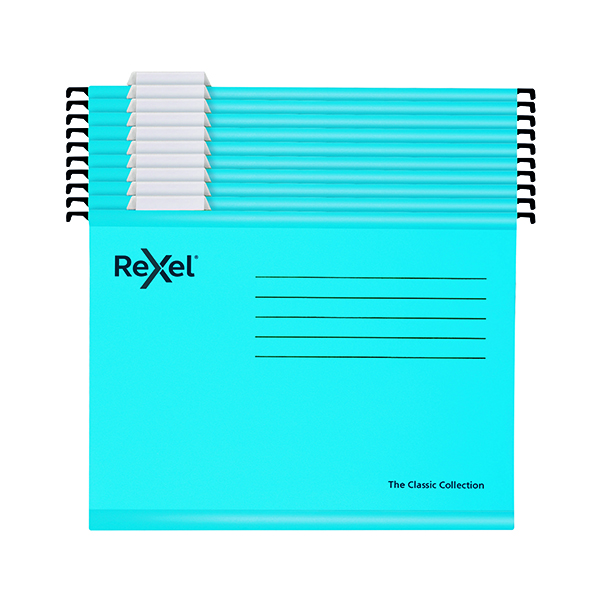 Rexel  Classic Suspension Files Foolscap Blue (10 Pack) 2115594
