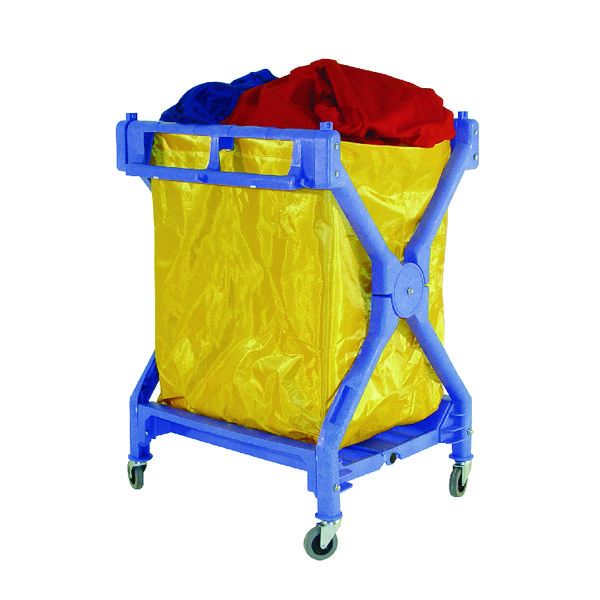 Trolleys VFM Yellow Folding Laundry Trolley 314176