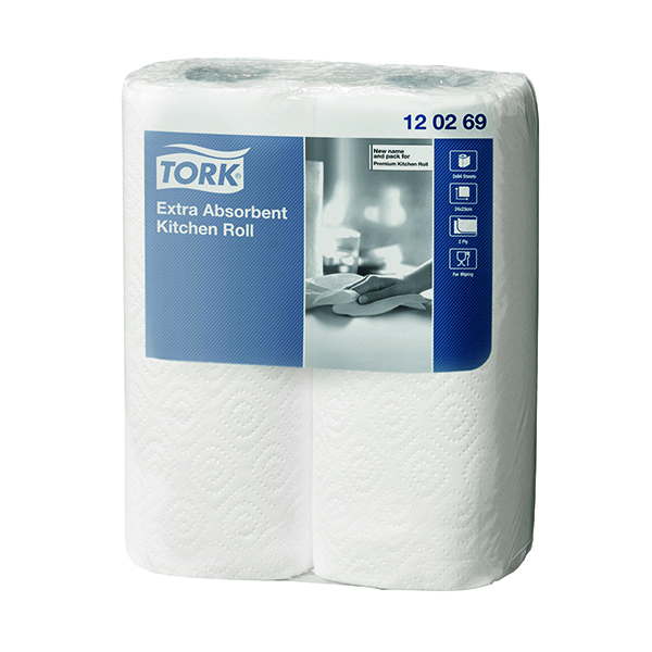 Multipurpose Rolls Tork Extra Absorbent Kitchen Roll 2-Ply (24 Pack) 120269