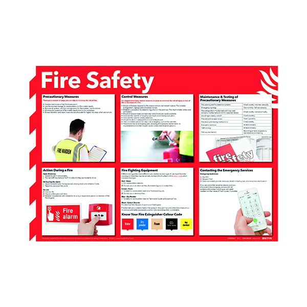 Advice Health and Safety 420x594mm Fire Safety Poster FA601