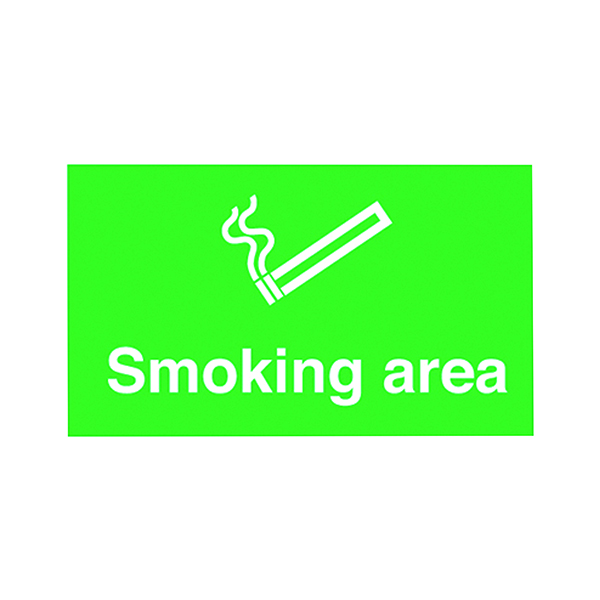Smoking Safety Sign Smoking Area 300x500mm PVC MA04729R