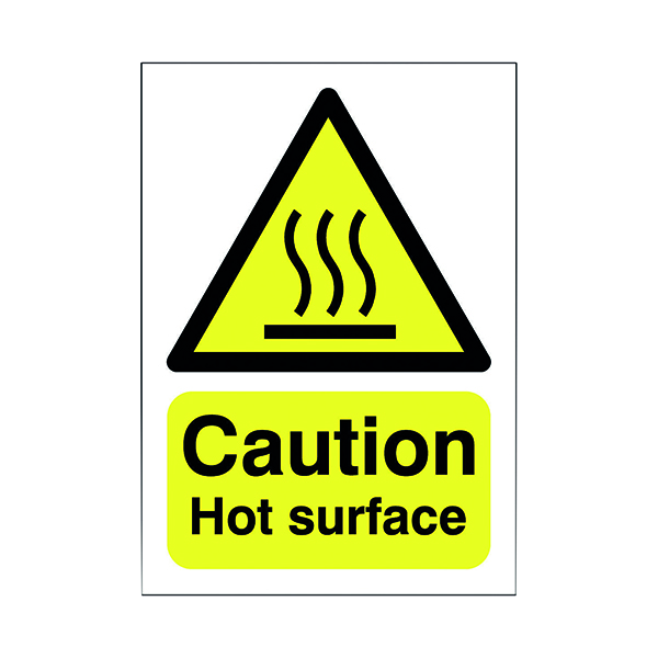 Advice Safety Sign Caution Hot Surface A5 Self-Adhesive HA04151S