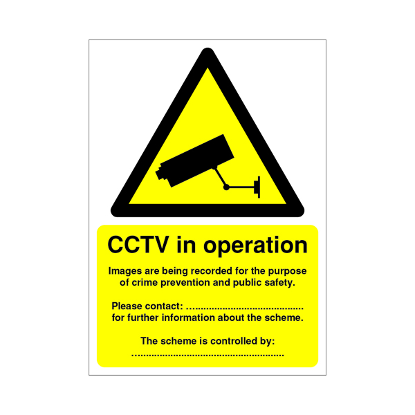 Signs Warning Sign Data Protection Act Compliant PVC Sign A5 DPACCTVR