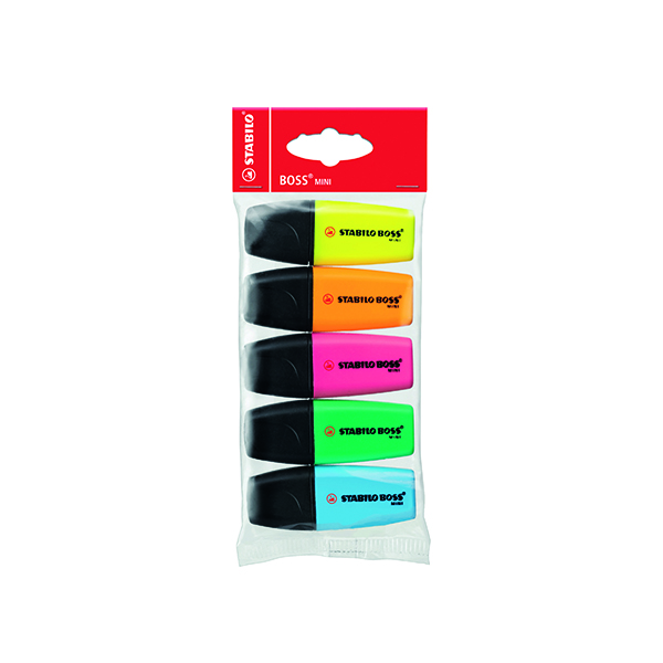Stabilo Boss Mini Assorted Highlighters (5 Pack) 07/5-11