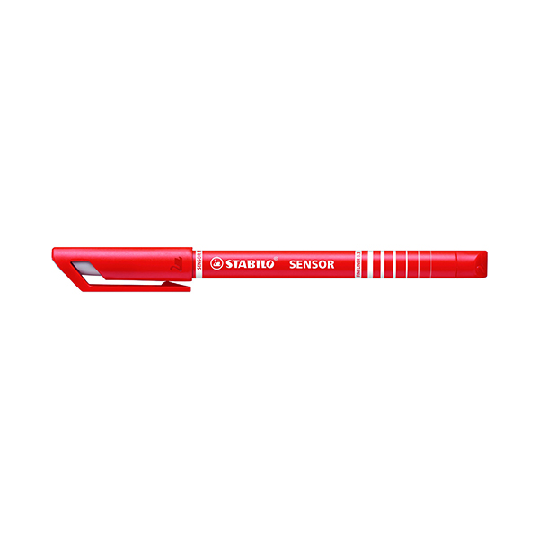 Fineliner Pens Stabilo Sensor Fineliner Bright Pen Red (10 Pack) 189/40
