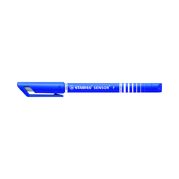 Stabilo Sensor Fineliner Bright Pen Blue (10 Pack) 189/41