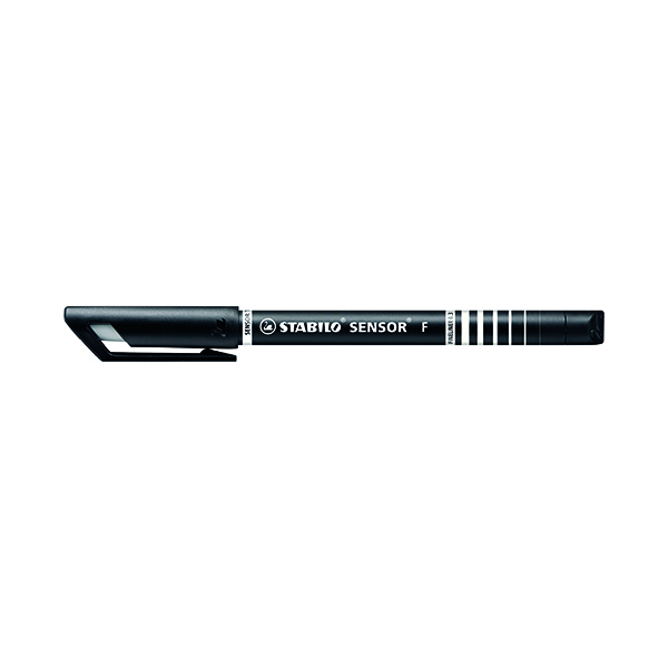 Black Stabilo Sensor Fineliner Bright Pen Black (10 Pack) 189/46