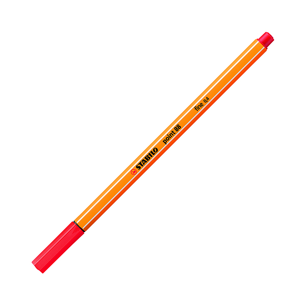 Fineliner Pens Stabilo Point 88 Fineliner Pen Red (10 Pack) 88/40
