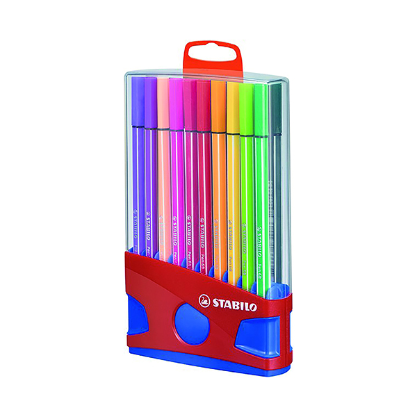 Colouring Pens Stabilo Pen 68 Fibre Tip Assorted Pens (20 Pack) 6820-03