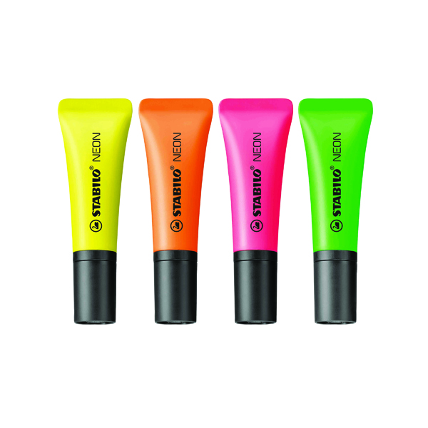 Stabilo Neon Assorted Highlighters (4 Pack) 72/4-1