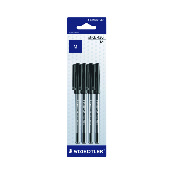 Staedtler Stick Pen Black (40 Pack) 430 M9BK 4LA