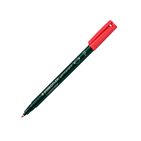 Permanent Markers Staedtler Lumocolour Universal Pen Permanent Fine Red (10 Pack) 318-2