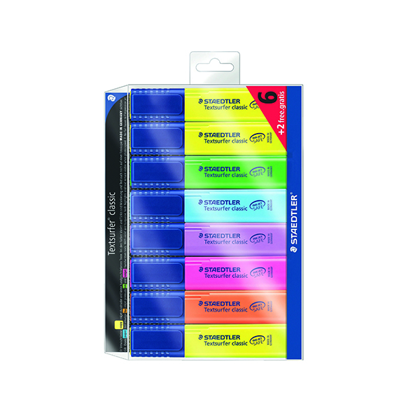 Highlighters Staedtler Textsurfer Classic Highlighter Assorted (8 Pack) 364AWP8