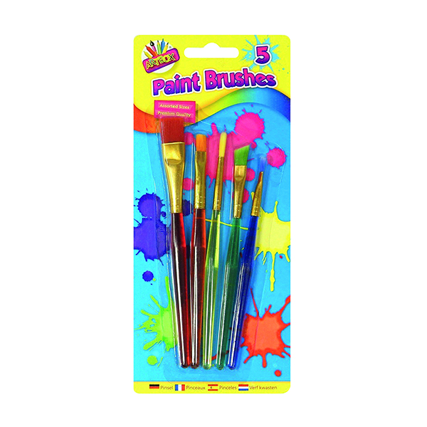 Artbox 5 Assorted Paint Brushes (12 Pack) 5453