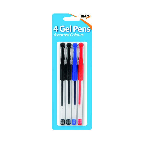 Tiger 4 Gel Pens Assorted (12 Pack) 302253