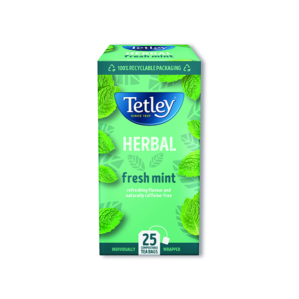 Tetley Mint Infusion Tea Bags (25 Pack) 1576A