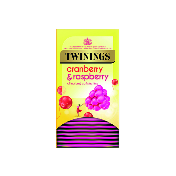 Twinings Cranberry, Raspberry and Elderflower Tea Bags (20 Pack) F14381