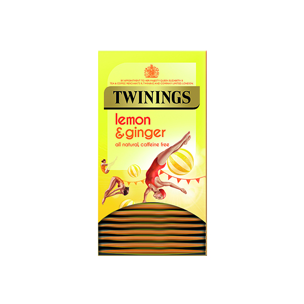 Twinings Lemon & Ginger Fruit Infusion Tea Bags (20 Pack) F09613