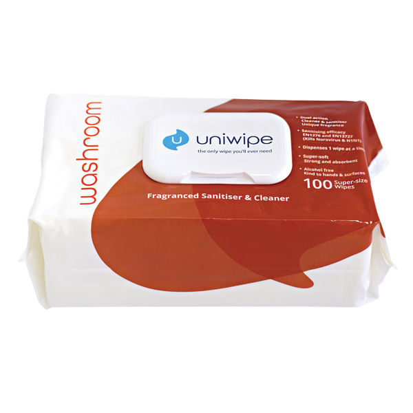 Uniwipe Washroom Wipes (100 Pack) 5811