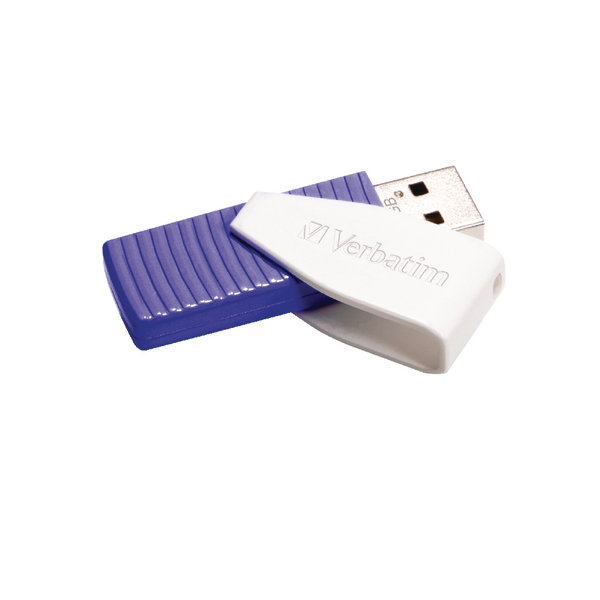 Memory Sticks Verbatim Store 'n' Go Swivel USB 2.0 Drive 64GB Violet 49816