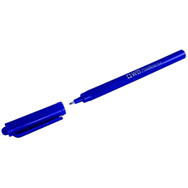 Fineliner 0.4mm Blue Pens (10 Pack) WX25008