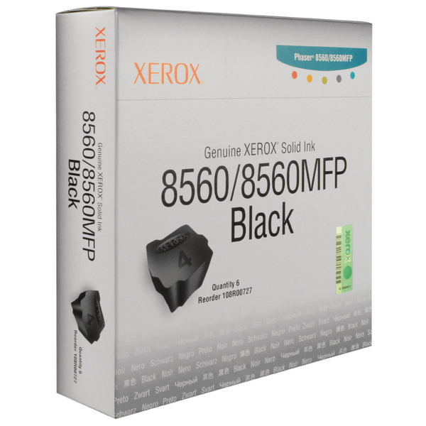 Xerox Phaser 8560/8560MFP Black Solid Ink Stick (6 Pack) 108R00727